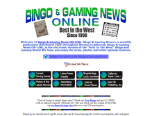 Tablet Screenshot of bingogamingnews.com